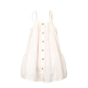 NEW PLAY UP girl's button woven dress in natural